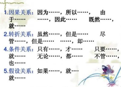 ​所有的关联词有哪些(关联词一般分转折关系、假设关系等)