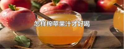​苹果榨汁怎么做好喝窍门 榨苹果汁怎么做好吃又简单