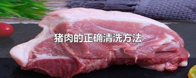 ​猪肉的正确清洗方法视频 猪肉的正确清洗方法图解