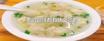 ​素馅馄饨都有什么馅的