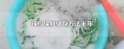 ​辣椒保鲜储存方法半年