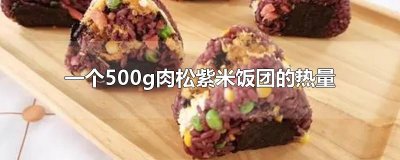 ​一个500g肉松紫米饭团的热量