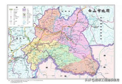 ​吉林省白山市地图（含各区县）-高清版